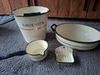 Vintage Emaille Keukengerei Jaren '50 - Brocante Set, Ophalen of Verzenden