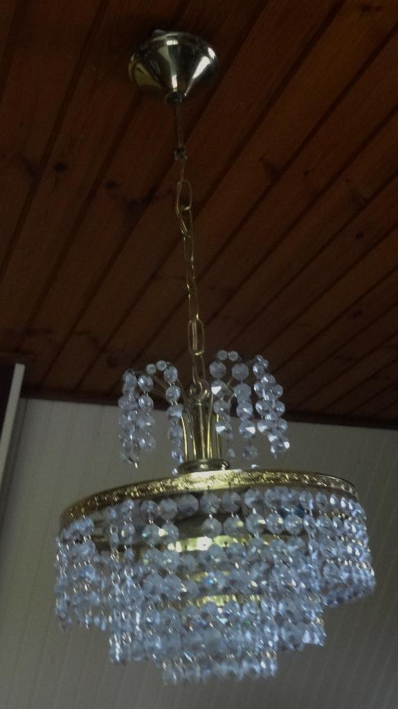 KRISTAL LUCHTER * Lichte Opknapper *, Antiek en Kunst, Ophalen of Verzenden