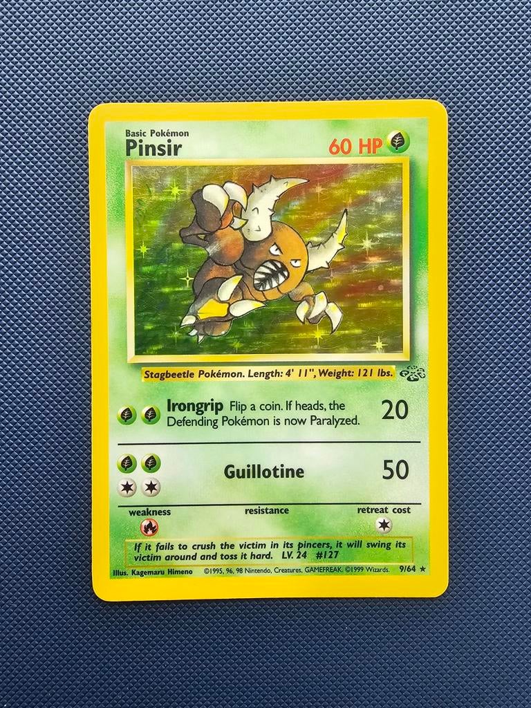 Pinsir 9/64 Jungle Pokémonkaart (Holo), Ophalen of Verzenden, Gebruikt, Losse kaart, Foil
