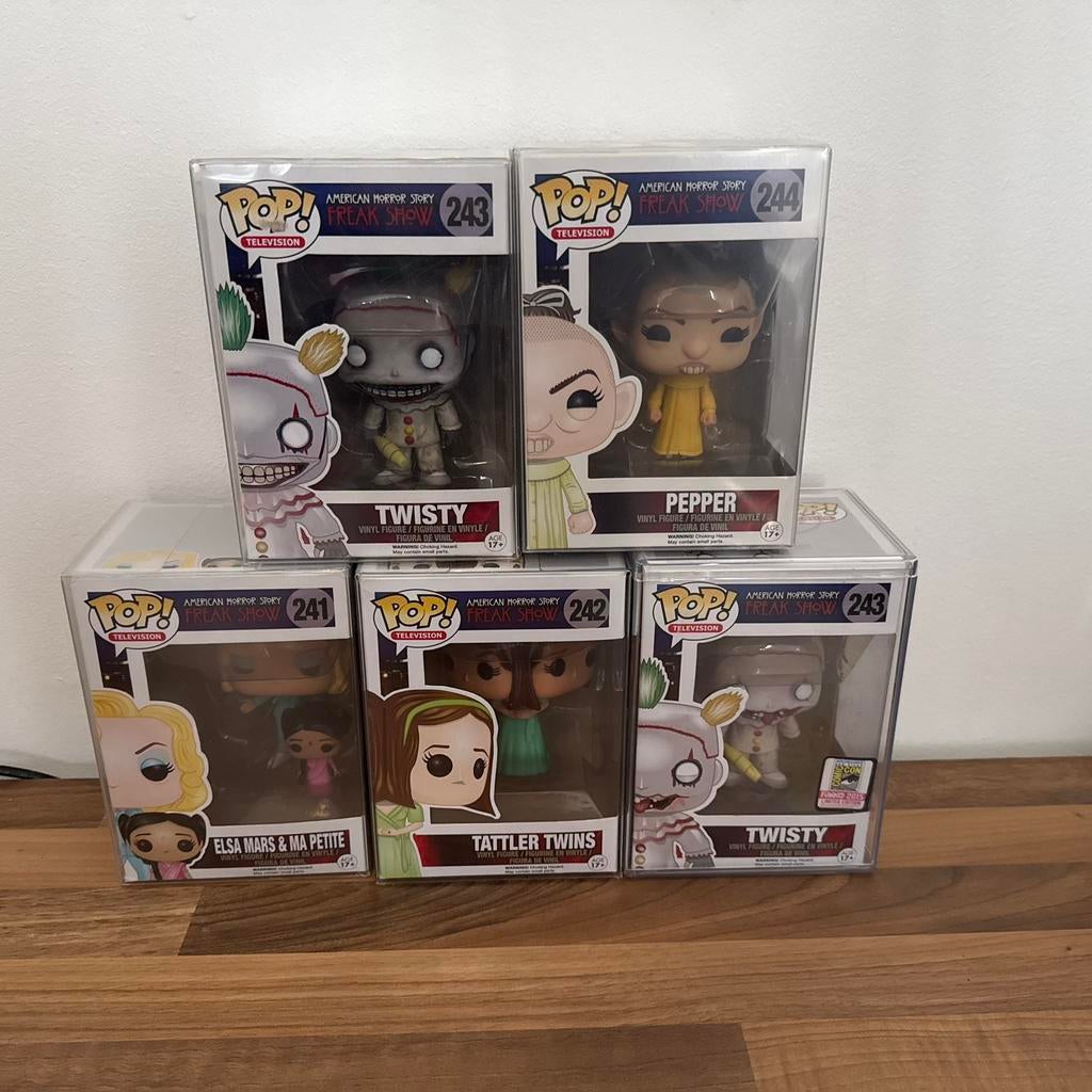 Funko pop! American Horror Story Freak Show COMPLEET, Verzamelen, Poppetjes en Figuurtjes, Ophalen of Verzenden, Zo goed als nieuw