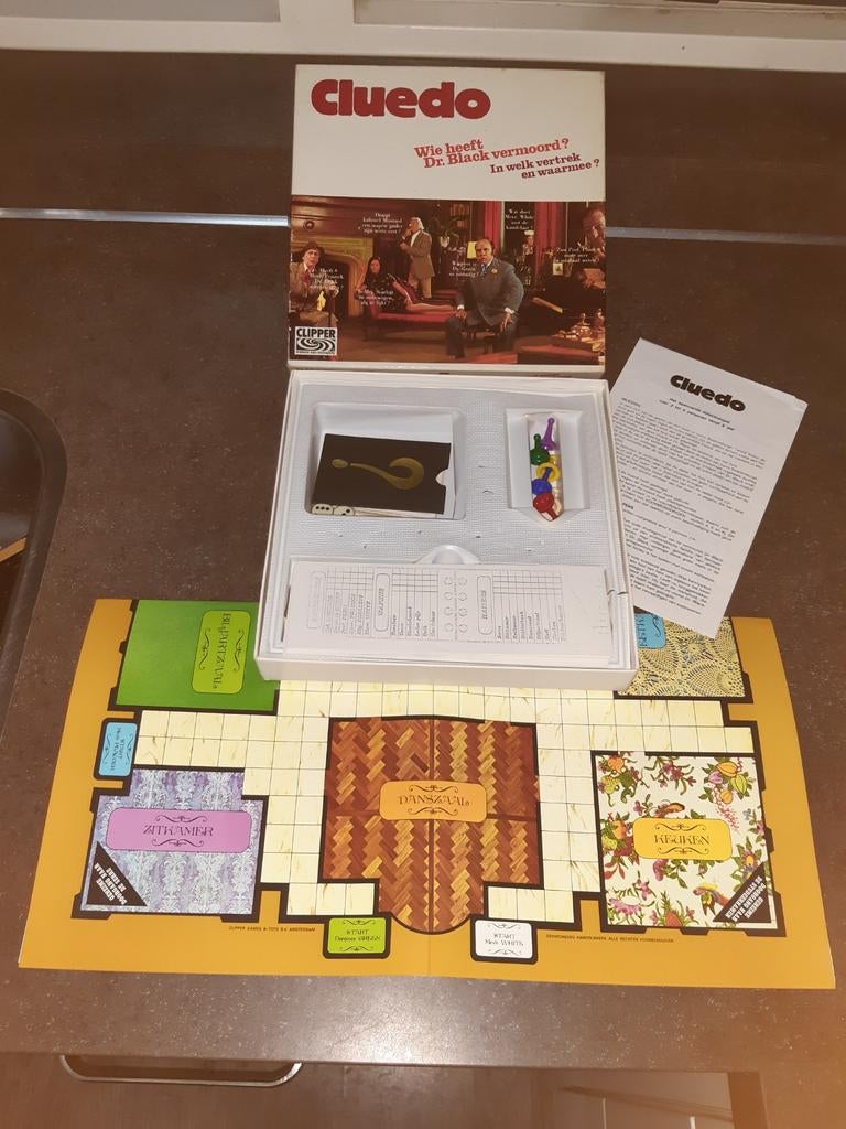 Cluedo Clipper vintage vierkant, Ophalen of Verzenden, Zo goed als nieuw
