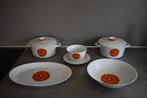 Retro vintage oranje bloemen servies van Winterling Bavaria, Overige materialen, Gebruikt, Ophalen of Verzenden, Schaal of Schalen