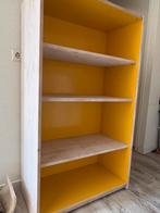Lifetime boekenkast whitewash met gele binnenkant, Ophalen, Met plank(en), Gebruikt, 100 tot 150 cm