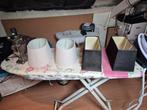 4 x complete lampenkappen en lamp ., Ophalen, Rond