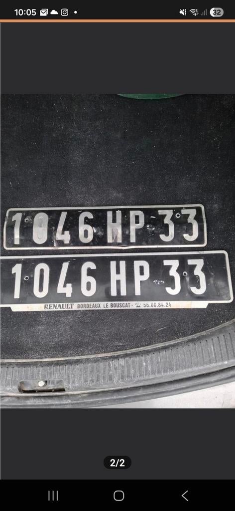 Franse nummerborden, Ophalen of Verzenden, Renault