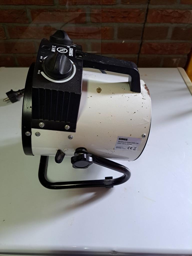 Gimeg Werkplaats Heater GWH-150 - Ventilatorkachel 2000W, Witgoed en Apparatuur, Airco's, Gebruikt, Tafel- of Grondventilator