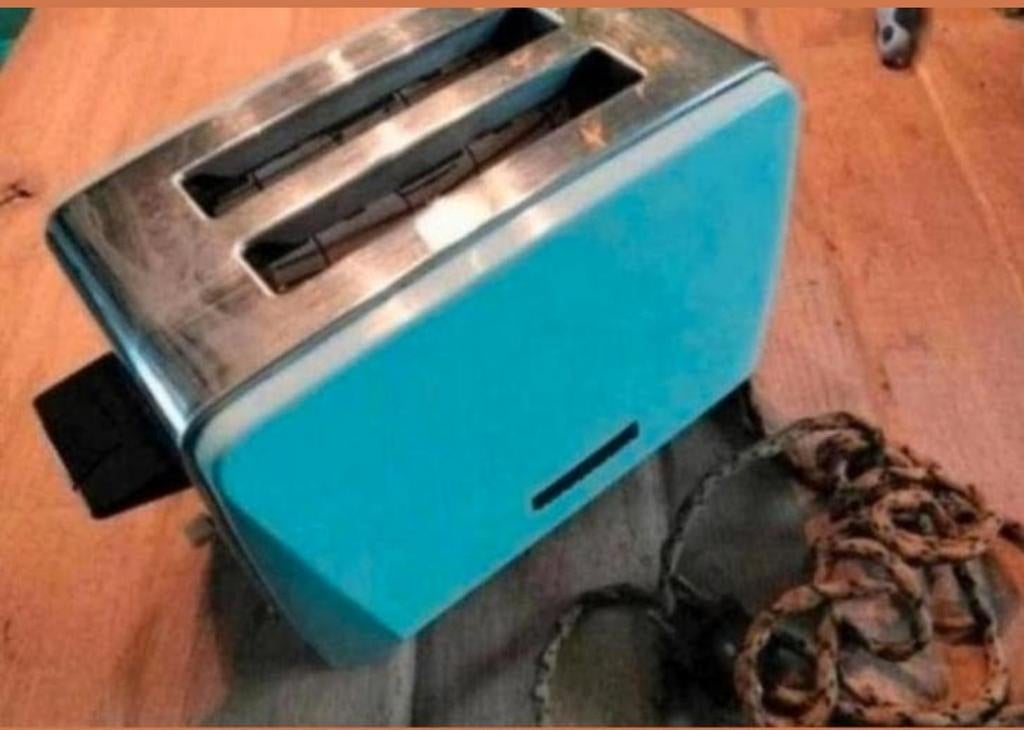 Mooie VINTAGE BABY BLAUWE BROODROOSTER, Ophalen of Verzenden, Gebruikt