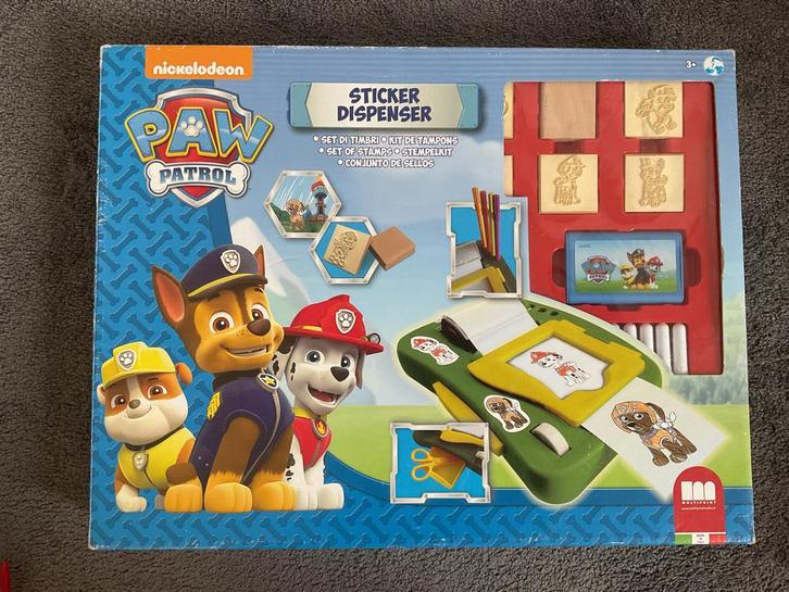 Paw Patrol Sticker Dispenser & Stempelset.Nieuwstaat, Hobby en Vrije tijd, Knutselen, Zo goed als nieuw, Gereedschap of Toebehoren