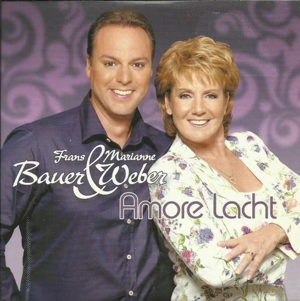 FRANS BAUER + MARIANNE WEBER CD SINGLE AMORE LACHT, 6 singles of meer, Ophalen of Verzenden, Zo goed als nieuw, Pop
