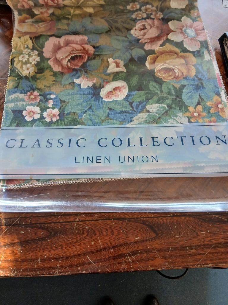 Sanderson linnen stof staal 43x50 cm, Ophalen of Verzenden