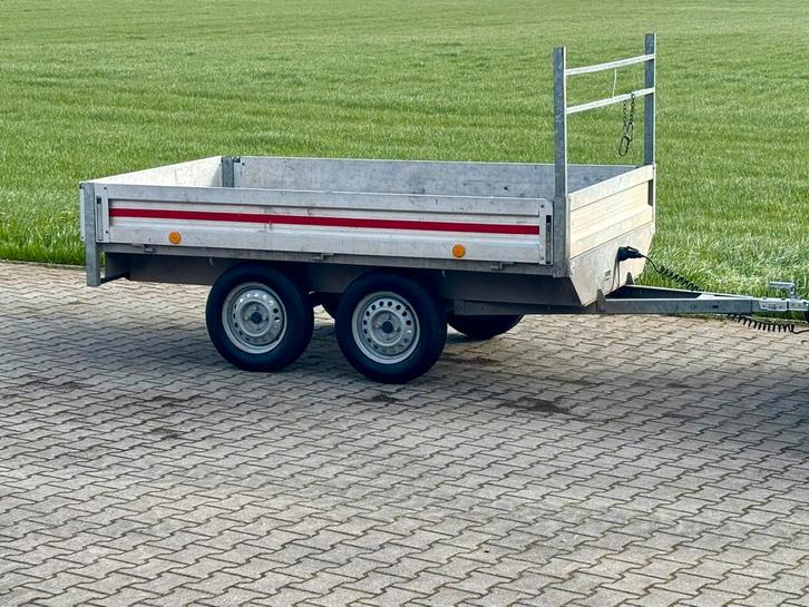 Plateauwagen XL aanhanger alu tandemasser aanhangwagen plato, Auto diversen, Aanhangers en Bagagewagens, Ophalen