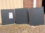 Trespa platen, 3 stuks, RAL 7021, 71x56 cm, Ophalen, Zo goed als nieuw, HPL, Minder dan 20 mm