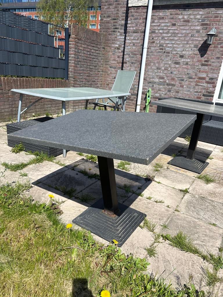 Marmeren tafelblad met onderstel af te halen, Ophalen, Gebruikt, Vierkant, Overige materialen