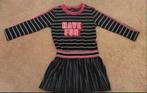 Terstal Jurk Maat 86 - Zwart met roze strepen 'Have Fun', Kinderen en Baby's, Babykleding | Maat 86, Ophalen of Verzenden, Gebruikt