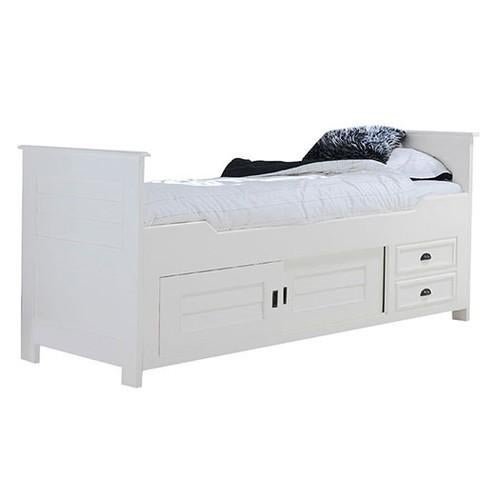 Kajuitbed Kidsmill met opbergruimte - Wit Bateau Babypark, Ophalen, 85 tot 100 cm, Gebruikt, Lattenbodem