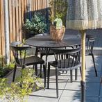 4 stuks nette zwarte Woood Bliss kunststof tuinstoelen, Ophalen, Gebruikt, Kunststof