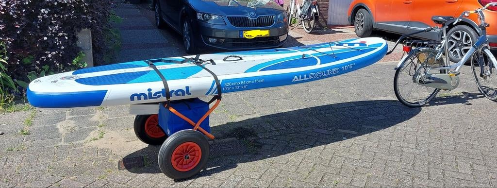 Fietskar voor Surfboard of SUP plank - Handig en Stevig, Fietsen en Brommers, Fietsaccessoires | Aanhangers en Karren, Ophalen