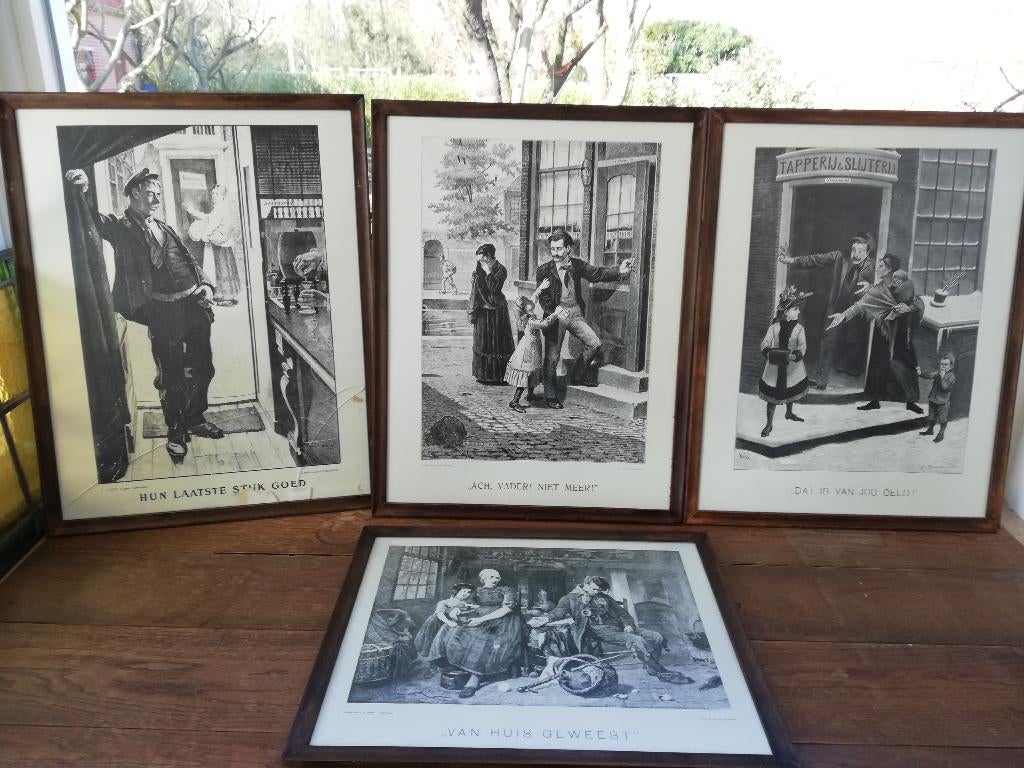 Volksbond tegen drankmisbruik, 4x Joh Braakensiek en vCaspel, Antiek en Kunst, Ophalen