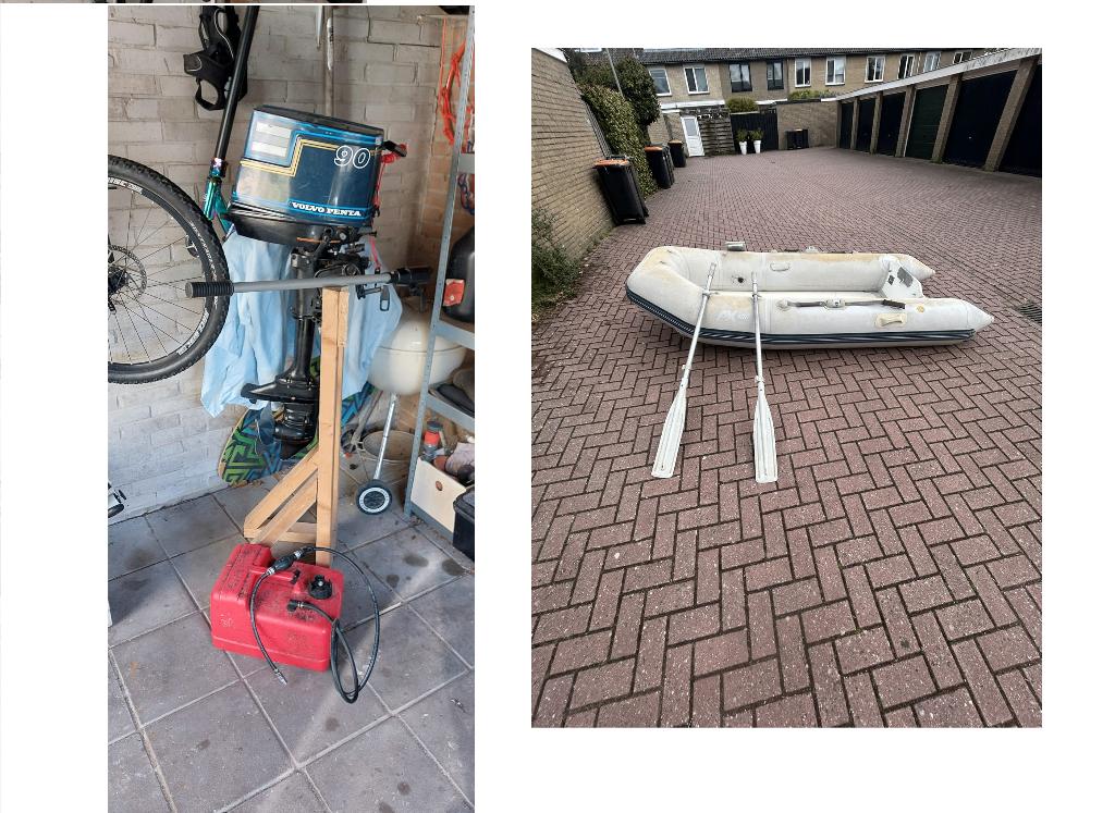 9PK buitenboordmotor (gereviseerd) met Bombard AX500 Rib, Ophalen, Gebruikt, 5 tot 10 pk, Buitenboordmotor