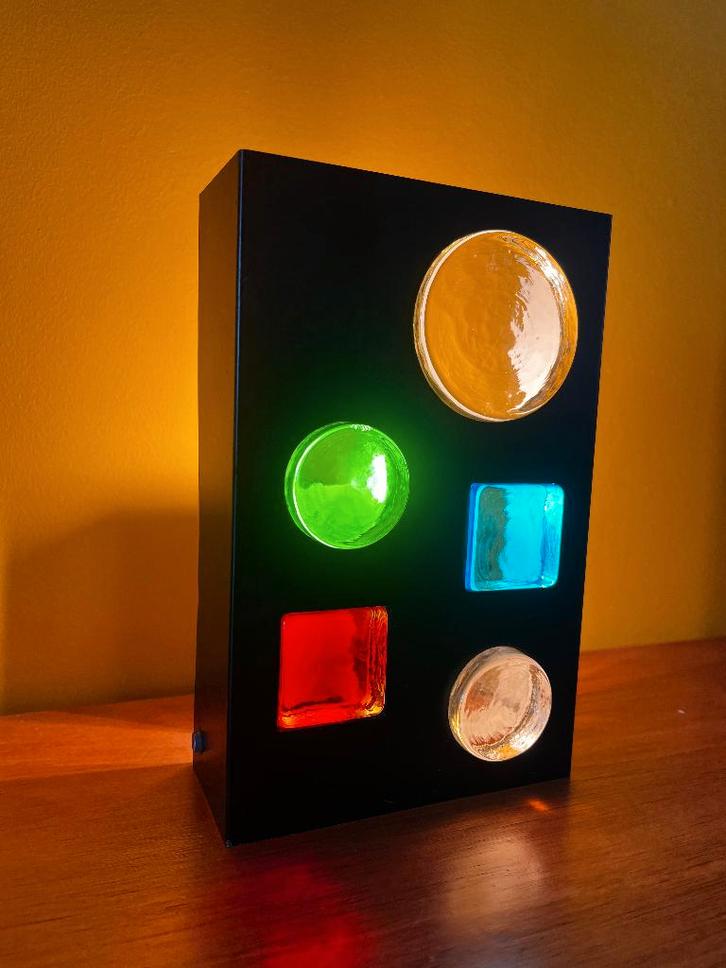 Raak Collage Alchemy wandlamp Willem van Oyen, Huis en Inrichting, Lampen | Wandlampen, Gebruikt, Glas, Metaal, Ophalen of Verzenden