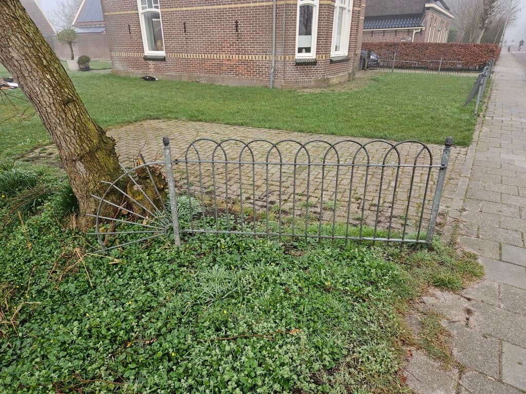 Metalen tuinhek van 20 meter met poort, Tuin en Terras, Ophalen