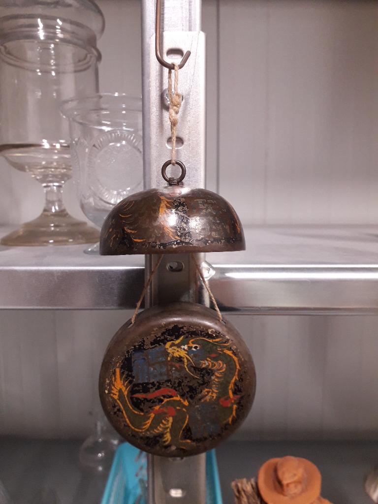 ANTIEKE CHINESE GESIGNEERDE KOPEREN GONG vaste prijs 10 E, Ophalen of Verzenden