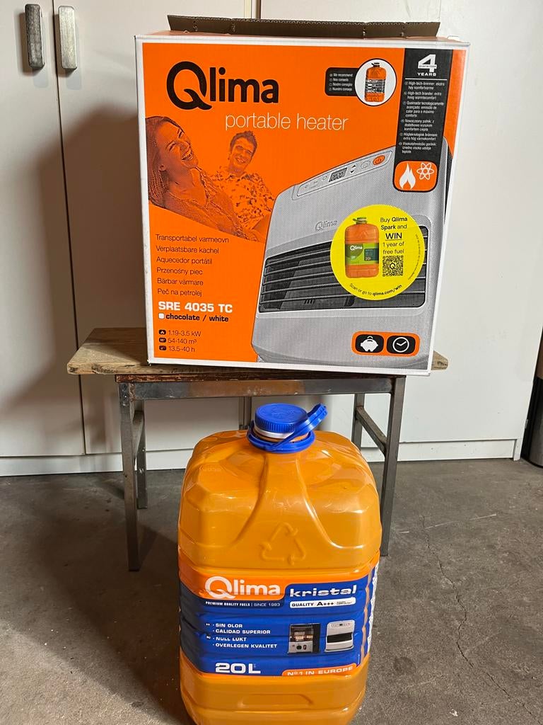 Qlima SRE 4035 TC petroleumkachel, Huis en Inrichting, Ophalen, Overige brandstoffen, Petroleumkachel, Zo goed als nieuw