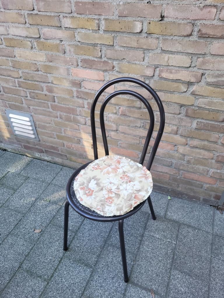 Tuinstoel metaal bruin, Ophalen, Gebruikt, Metaal