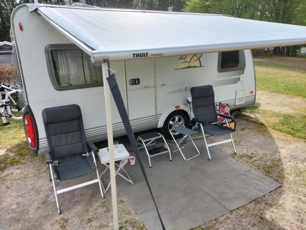 Thule Omnistore zakluifel, 330 cm breed, blauw en 1 zijwand, Ophalen, Zo goed als nieuw, PVC, Thule