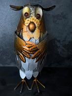 Leuke metalen meneer de uil Voor binnen & buiten. 30 cm hoog, Ophalen of Verzenden, Zo goed als nieuw, Dier