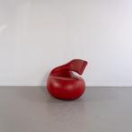 1x Leolux Gisa Fauteuil Draaibaar - Rood Leer, Huis en Inrichting, Fauteuils, Niet ingevuld, Niet ingevuld, Ophalen of Verzenden