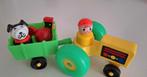Tractor met aanhangwagentje boer kip en hond, Ophalen, Zo goed als nieuw, Duplo