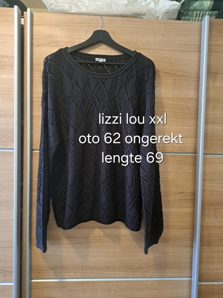 Lizzi lou trui zwart xxl, Kleding | Dames, Zwart, Maat 46/48 (XL) of groter, Ophalen of Verzenden, Zo goed als nieuw