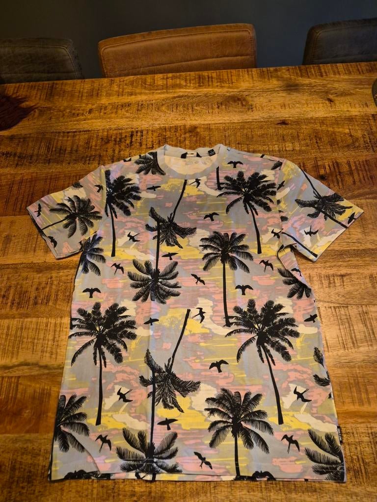 Only & Sons T-shirt met palmboomprint - Maat S, Overige kleuren, Ophalen of Verzenden, Gedragen, Maat 46 (S) of kleiner