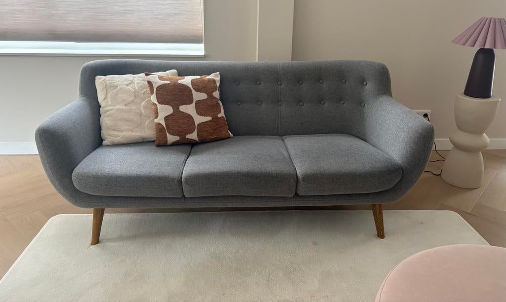 Grijze bank Sofacompany, Huis en Inrichting, Ophalen, Gebruikt, 150 tot 200 cm, Driepersoons