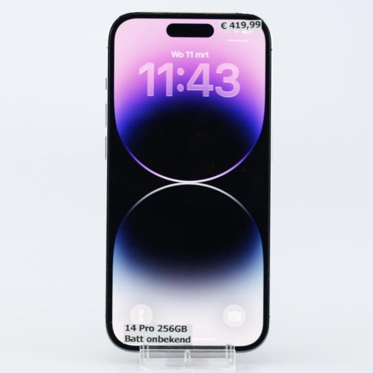 iPhone 14 Pro 256GB Paars | Batt Onbekend, Telecommunicatie, Mobiele telefoons | Apple iPhone, Zo goed als nieuw