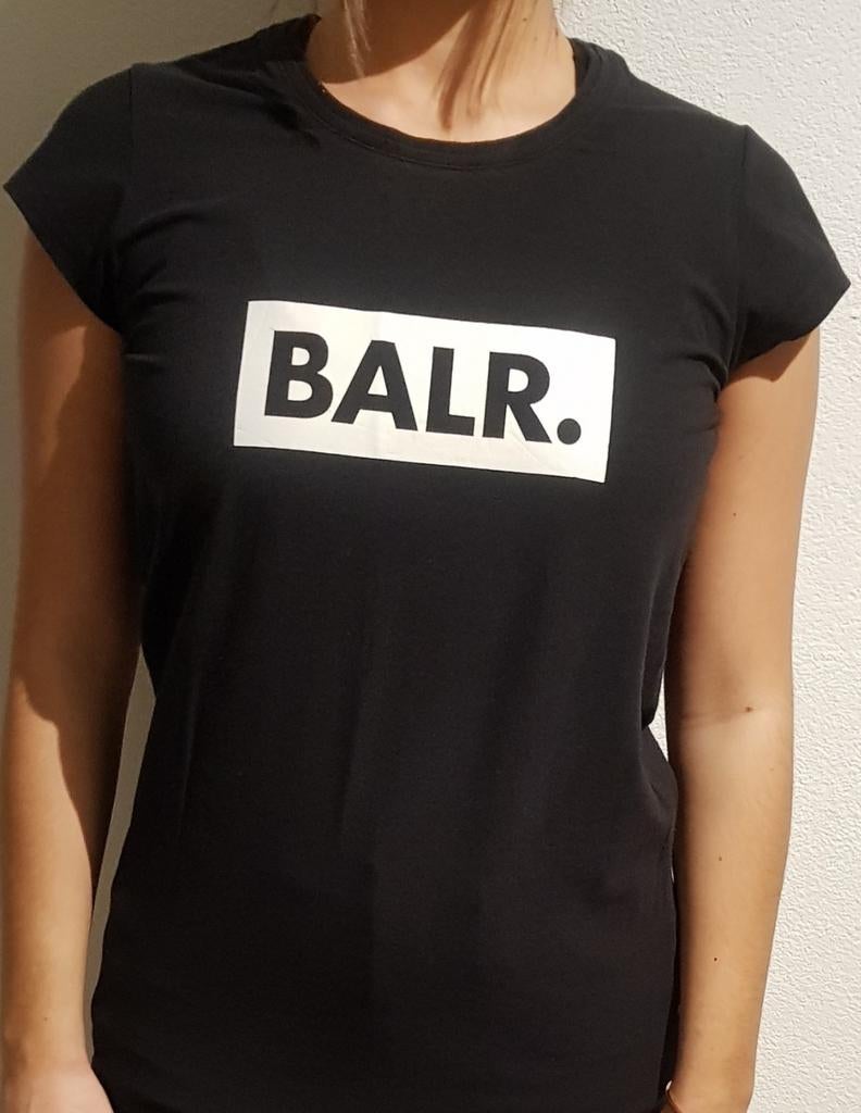 Balr dames merk t-shirt zwart maat xs origineel tshirt shirt, Verzenden, Zwart, Korte mouw, Maat 34 (XS) of kleiner
