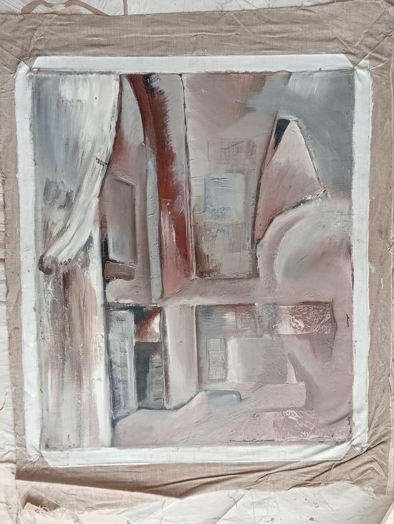 Schilderij 20e eeuw op.los canvas, Ophalen of Verzenden