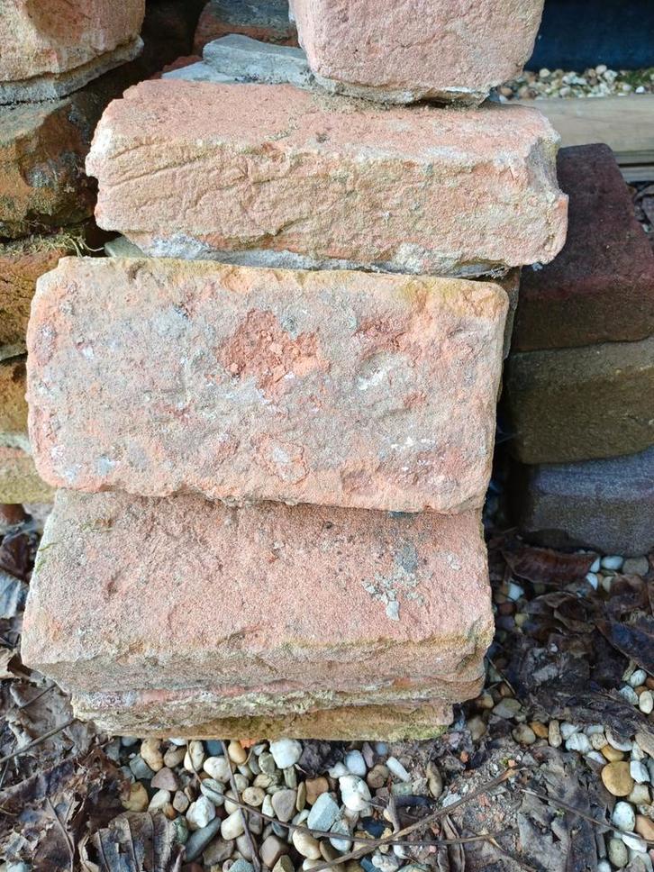 Antieke rode bakstenen, Doe-het-zelf en Verbouw, Metselstenen, Gebruikt, Bakstenen, Ophalen