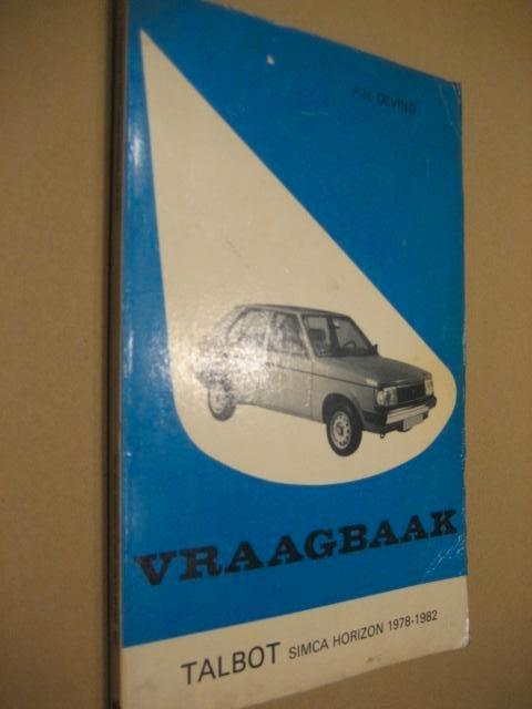 Vraagbaak talbot simca horizon 1978-1982, Ophalen of Verzenden
