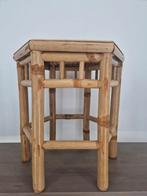 Bamboe Kruk / Bijzettafel | Natuurlijke Look | Vintage, Gebruikt, Onbekend, Ophalen of Verzenden, Onbekend