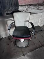 Antieke kappersstoel - Pompfunctie - Beschadigde zitting, Ophalen of Verzenden