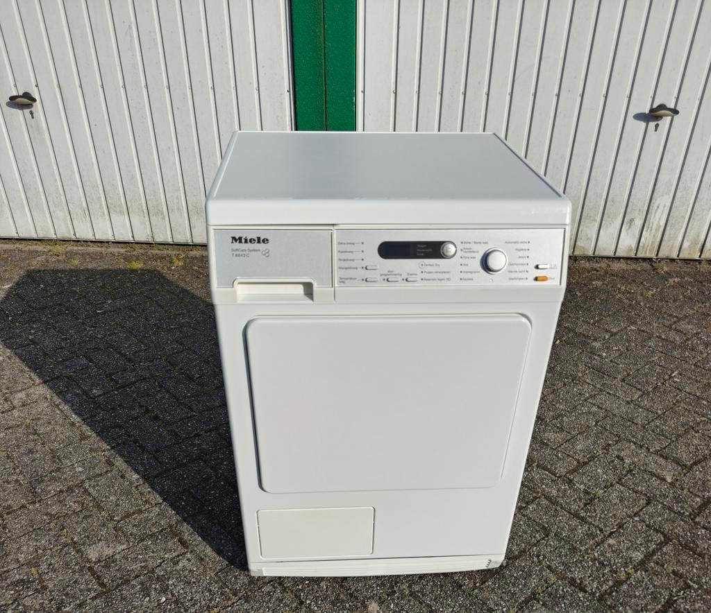 Miele T8843C condensdroger 7kg B klasse zo goed als nieuw., Witgoed en Apparatuur, Wasdrogers, Ophalen, 6 tot 8 kg, Anti-kreukfase