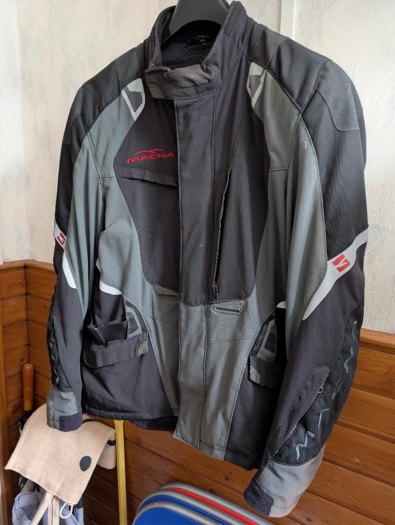 Heren motorjack met uitritsbare extra voering, Ophalen, Jas | textiel, Heren, Tweedehands