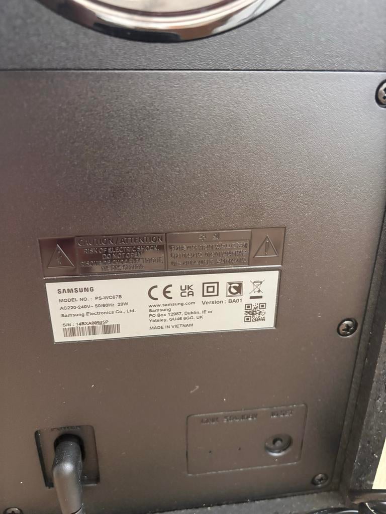 Samsung Subwoofer PS-WC67B - Krachtige Baservaring, Overige merken, Subwoofer, Ophalen of Verzenden, Zo goed als nieuw