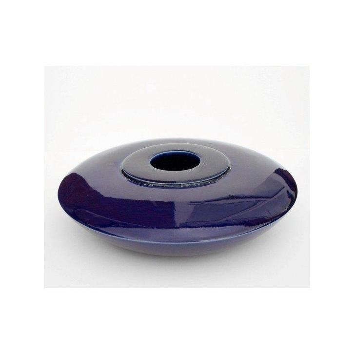 Moderne blauwe Discus schaal, Antiek en Kunst, Antiek | Woonaccessoires, Ophalen of Verzenden