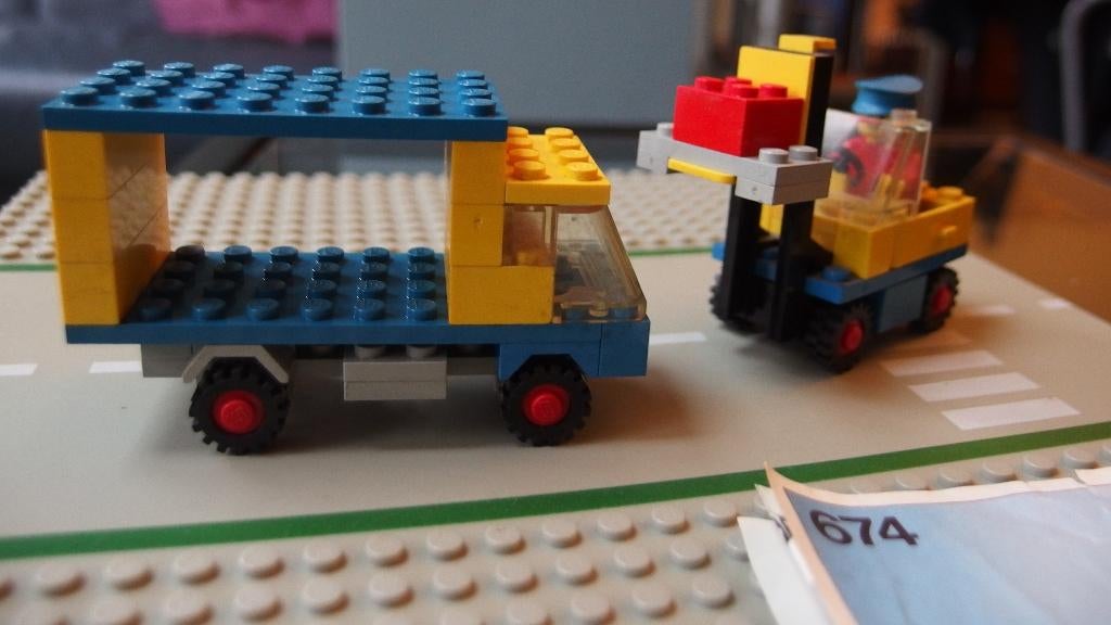 LEGO 674 Forklift and Truck, Gebruikt, Overige thema's, Lego, Ophalen of Verzenden