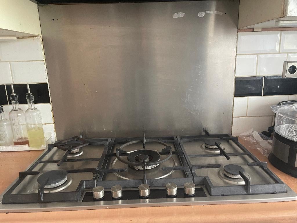 Siemens, inbouw gaskookplaat 5 branders 90 cm, Ophalen, Gebruikt, Inbouw, Gas