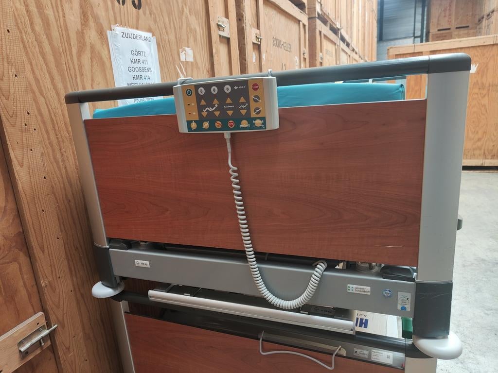 Mooie elektrische hoog-laag bedden, 90 cm, Eenpersoons, Bruin, Ophalen of Verzenden