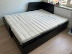 IKEA Flekke bed zwartbruin met Afjäl matras 80x200, Huis en Inrichting, Ophalen, Gebruikt, Eenpersoons, Zwart
